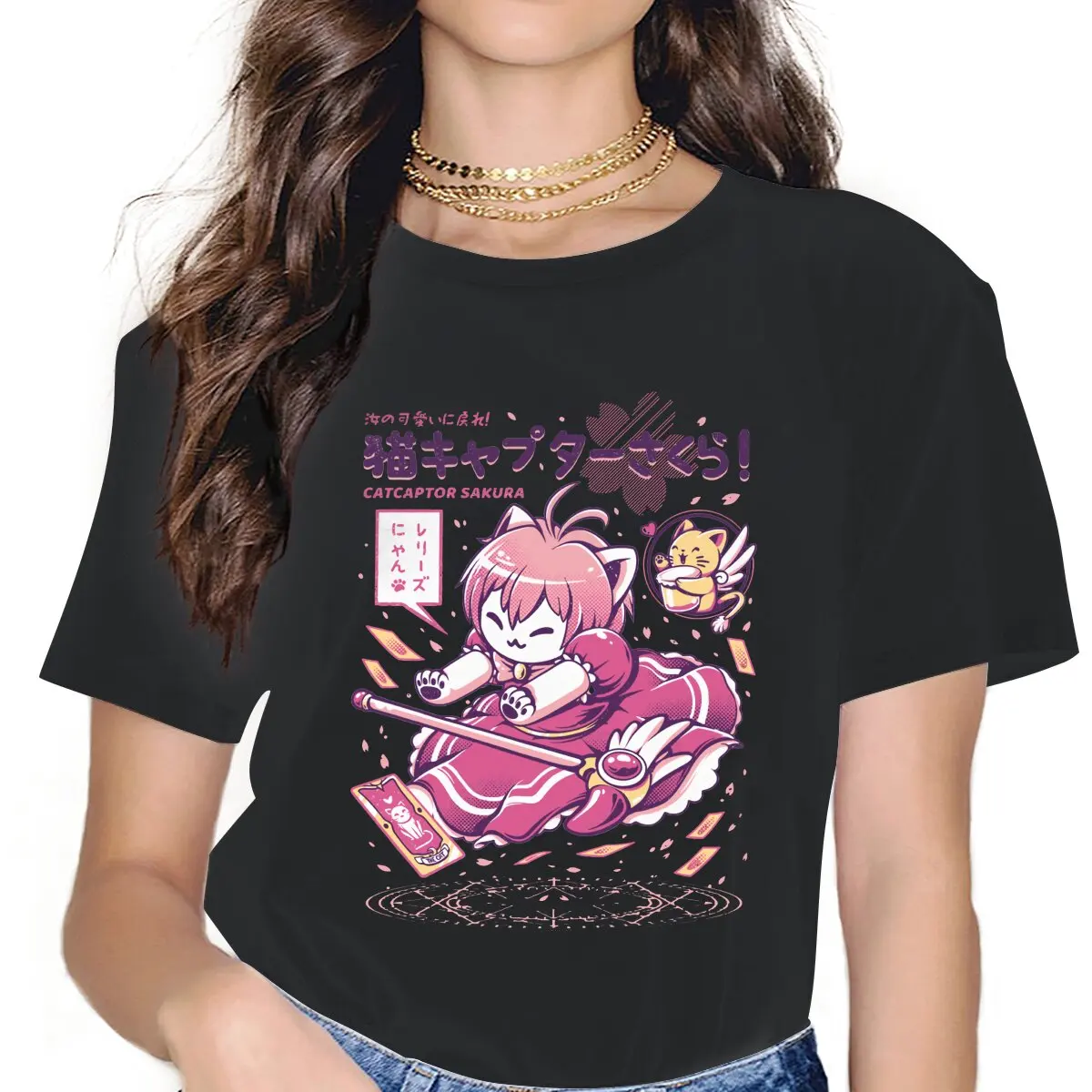 Классическая Милая женская футболка Catcaptor для девушек кардcaptor Sakura манга 5XL Blusas Harajuku повседневные винтажные Топы с коротким рукавом
Классическая Милая женская футболка Catcaptor для девушек кардcaptor Sakura манга 5XL Blusas Harajuku повседневные винтажные Топы с коротким рукавом