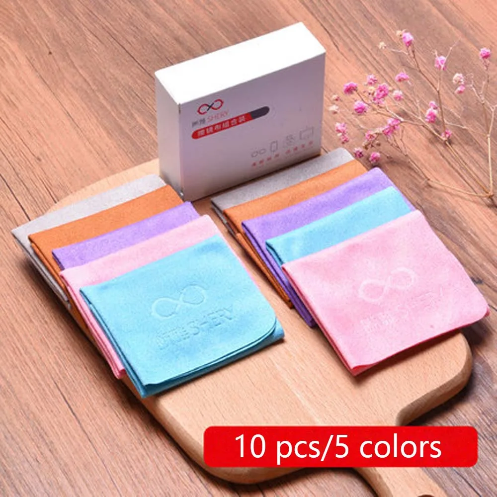 

10 pcs Chamois High Quality Phone Screen Lens Clothes Glasses Clean Cleaning Wipe Glasses Cloth