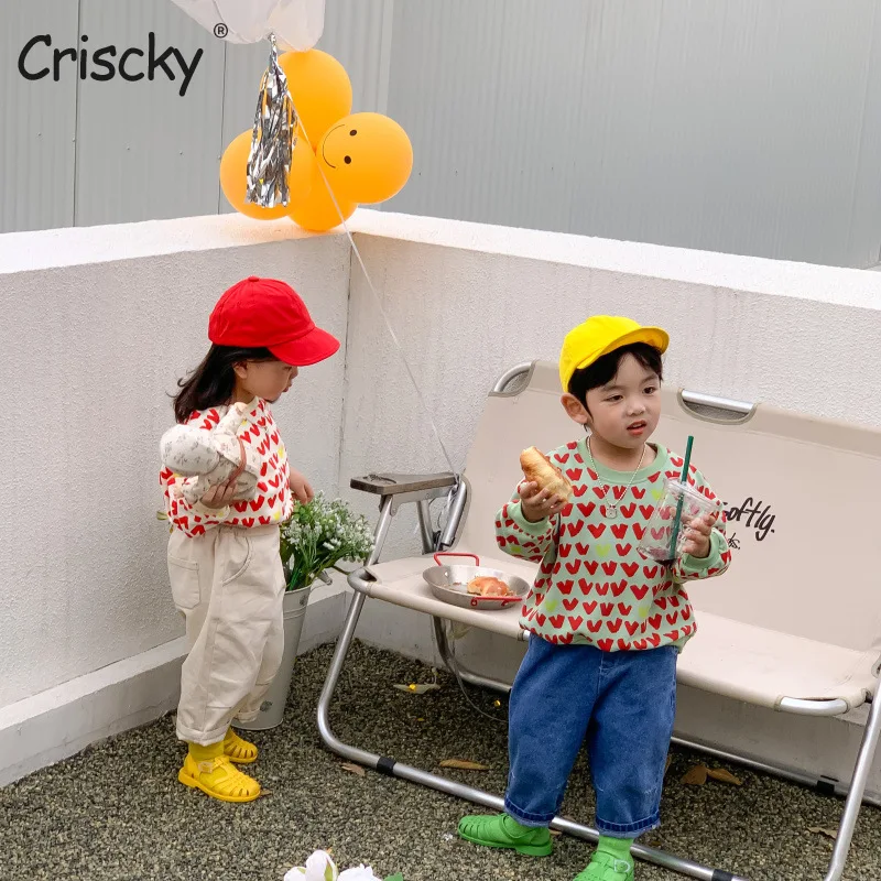 Criscky Children's Sweatshirts For Autumn Spring Heart Long Sleeve Printing Kids Clothes Autumn Spring Toddler Shirts Tops
Criscky Children's Sweatshirts For Autumn Spring Heart Long Sleeve Printing Kids Clothes Autumn Spring Toddler Shirts Tops