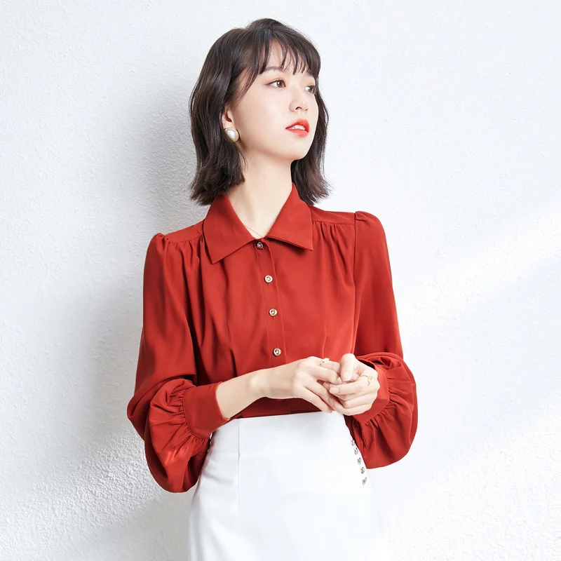 Шифоновая женская блузка большого размера, однотонная свободная летняя рубашка, новинка 2022, повседневный Топ с длинным рукавом, модная женс... 
Шифоновая женская блузка большого размера, однотонная свободная летняя рубашка, новинка 2022, повседневный Топ с длинным рукавом, модная женс...