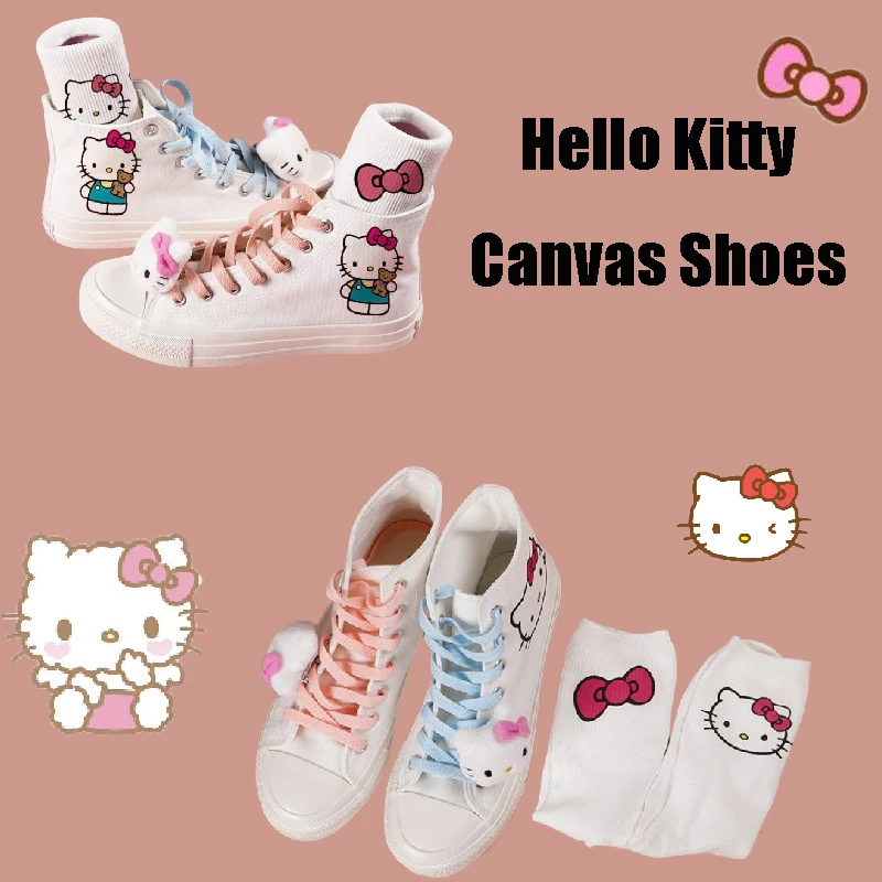 Kawaii Sanrio Hello Kitty Canvas Shoes Girl Student Cartoon Printing Light Versatile Ventilation Non-slip High-top Board Shoes
Kawaii Sanrio Hello Kitty Canvas Shoes Girl Student Cartoon Printing Light Versatile Ventilation Non-slip High-top Board Shoes