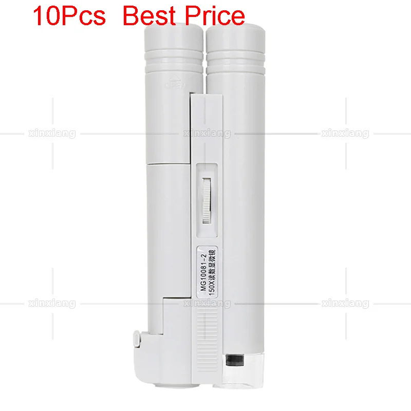 10Pcs/lot 150X Double Tube Graduated Measuring Microscope Led Lamp Magnifying Glass Antique Identification Products Printing
10Pcs/lot 150X Double Tube Graduated Measuring Microscope Led Lamp Magnifying Glass Antique Identification Products Printing