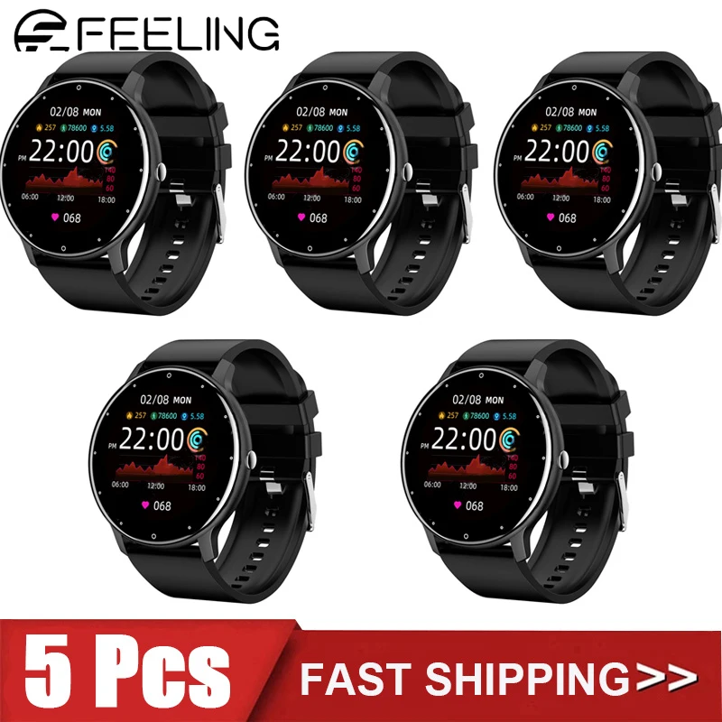 

5Pcs ZL02D Smart Watch Men Women Full Touch Screen Sport Fitness Smartwatch IP67 Waterproof Bluetooth Call for Android IOS