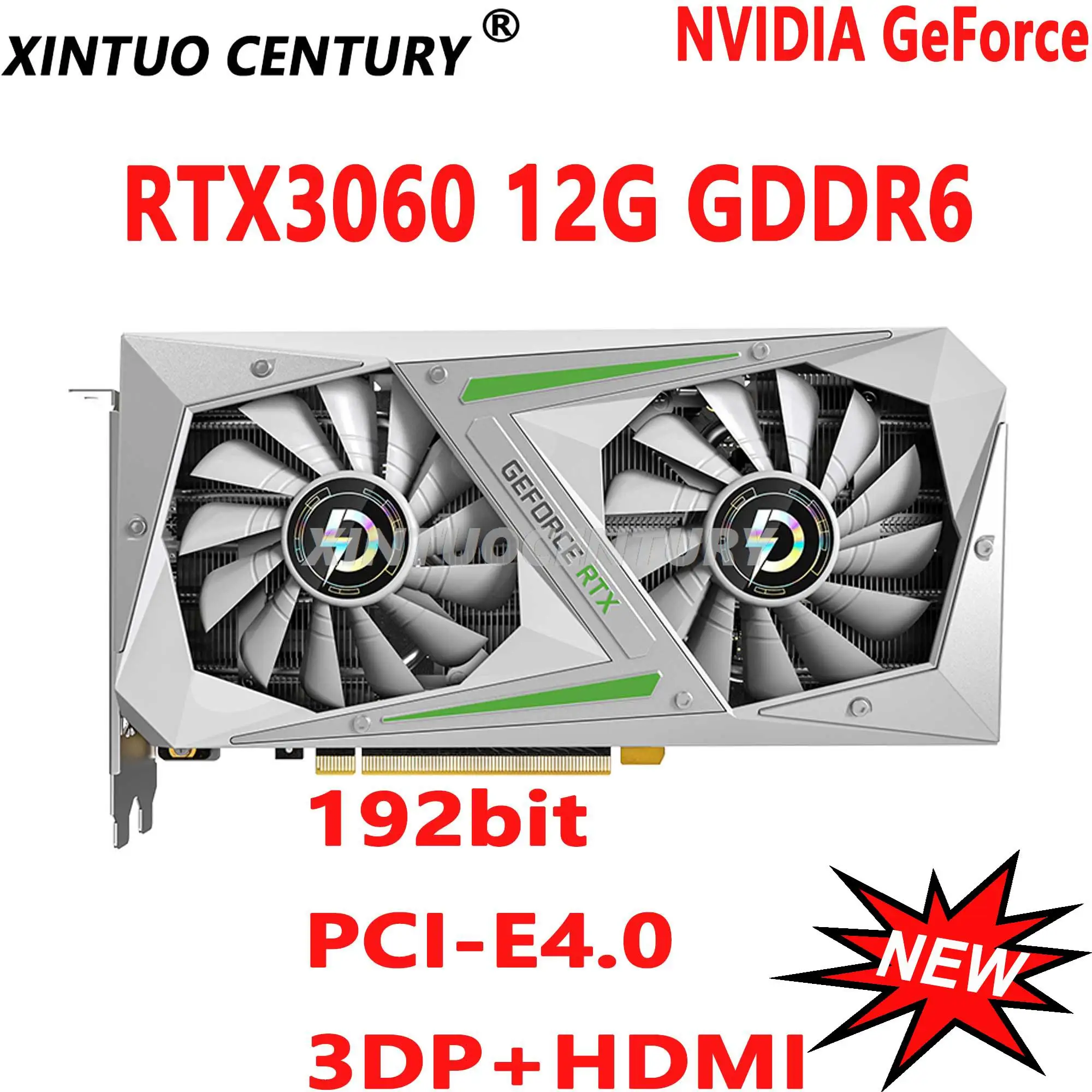 RTX3060 Graphics Card GDDR6 12G 192bit for NVIDIA GeForce RTX 3060 Gaming Graphics Card 8Pin 3DP+HDMI PCI-E4.0 X16 PC Mining GPU
RTX3060 Graphics Card GDDR6 12G 192bit for NVIDIA GeForce RTX 3060 Gaming Graphics Card 8Pin 3DP+HDMI PCI-E4.0 X16 PC Mining GPU