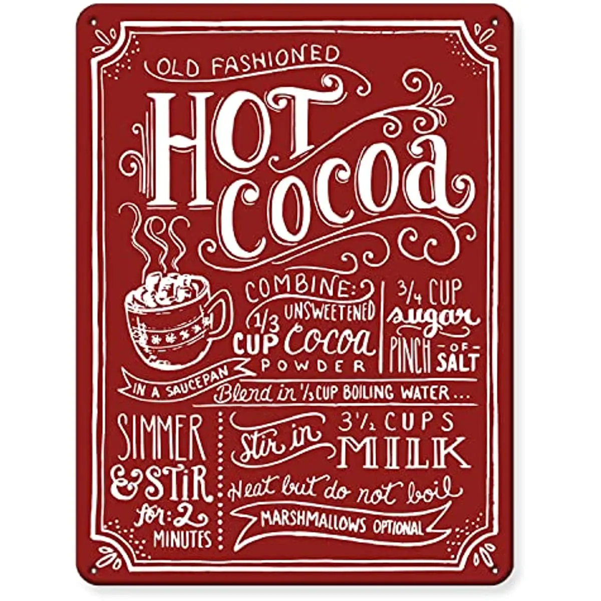 metal sign ,Goutoports Christmas Decor Signs Farmhouse Decorative Red Hot Cocoa Vintage Wall Decorations - Old Fashioned decor 1
metal sign ,Goutoports Christmas Decor Signs Farmhouse Decorative Red Hot Cocoa Vintage Wall Decorations - Old Fashioned decor 1