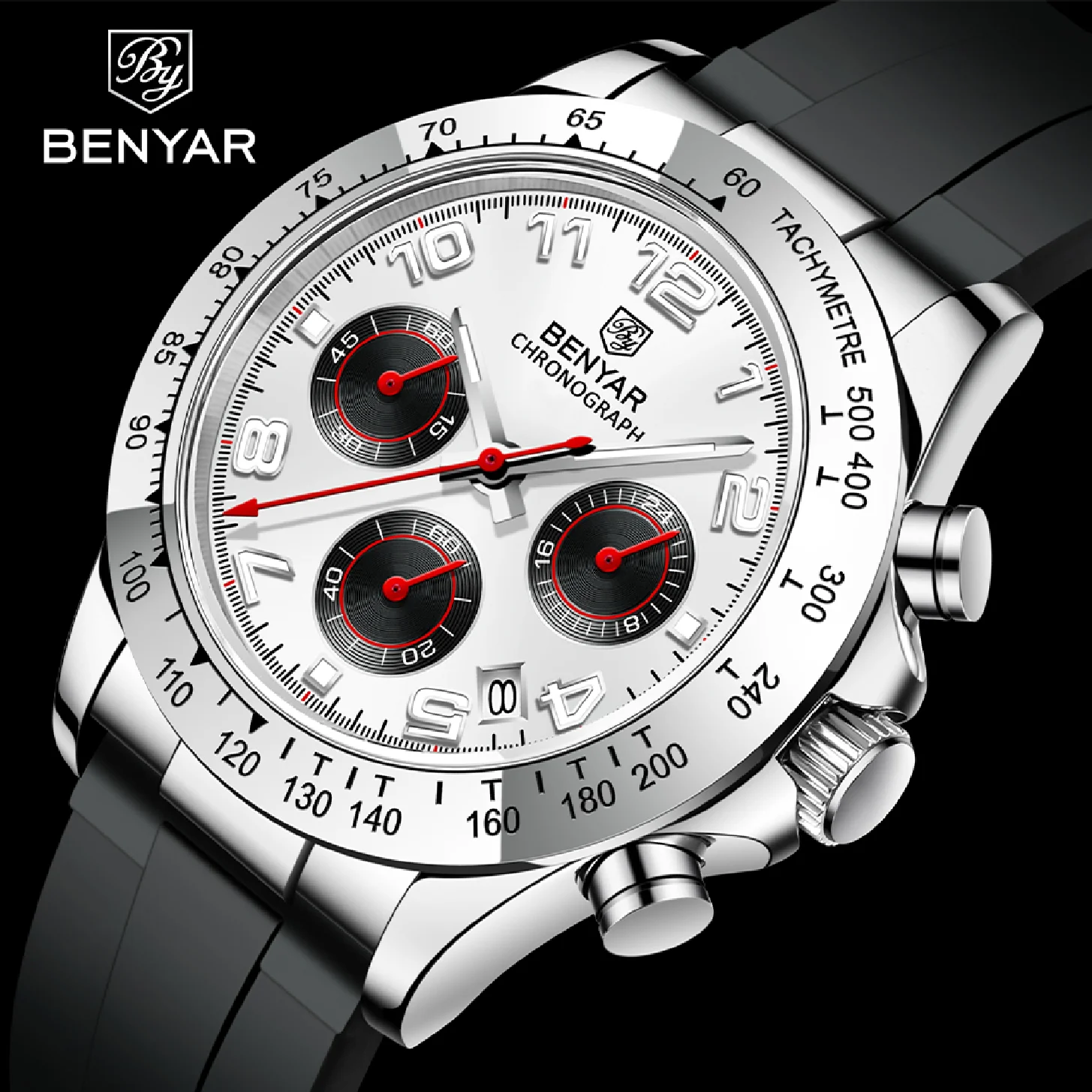 BENYAR 2021 New Stainless Steel Chronograph Top Brand Men Quartz Wristwatches 30M Waterproof Sports Watch for Men reloj hombre
BENYAR 2021 New Stainless Steel Chronograph Top Brand Men Quartz Wristwatches 30M Waterproof Sports Watch for Men reloj hombre