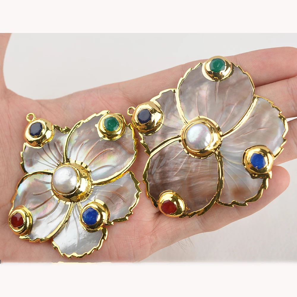 1PC Natural Ocean Sea Shell Flower Shape Red Green Jade Pearl Pendant Gold Plated Necklace Pendant Jewelry Making DIY
1PC Natural Ocean Sea Shell Flower Shape Red Green Jade Pearl Pendant Gold Plated Necklace Pendant Jewelry Making DIY