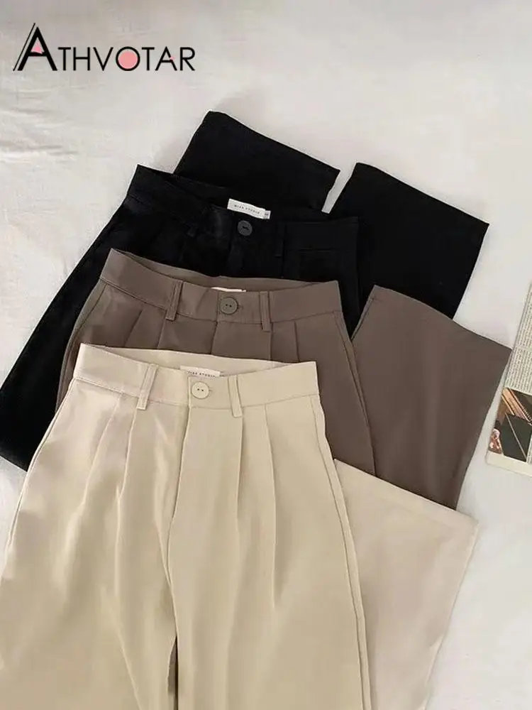 ATHVOTAR Women Pants High Waist Korean Style Fashion Elegant Seamless Pants Comfortable Casual Loose Trousers Straight Pants
ATHVOTAR Women Pants High Waist Korean Style Fashion Elegant Seamless Pants Comfortable Casual Loose Trousers Straight Pants