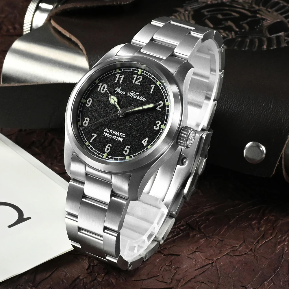 San Martin Pilot Watch 37mm Dial Miyota 8215 Movement Automatic Mechanical Watch Stainless C3 Luminous Vintage Military 20Bar
San Martin Pilot Watch 37mm Dial Miyota 8215 Movement Automatic Mechanical Watch Stainless C3 Luminous Vintage Military 20Bar