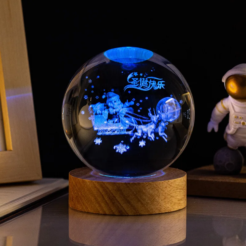 New Year Kids Gift 7 Color Light Gradient Christmas Crystal Ball Ornament Noel Navidad Room Decor Christmas Decoration for Home
New Year Kids Gift 7 Color Light Gradient Christmas Crystal Ball Ornament Noel Navidad Room Decor Christmas Decoration for Home