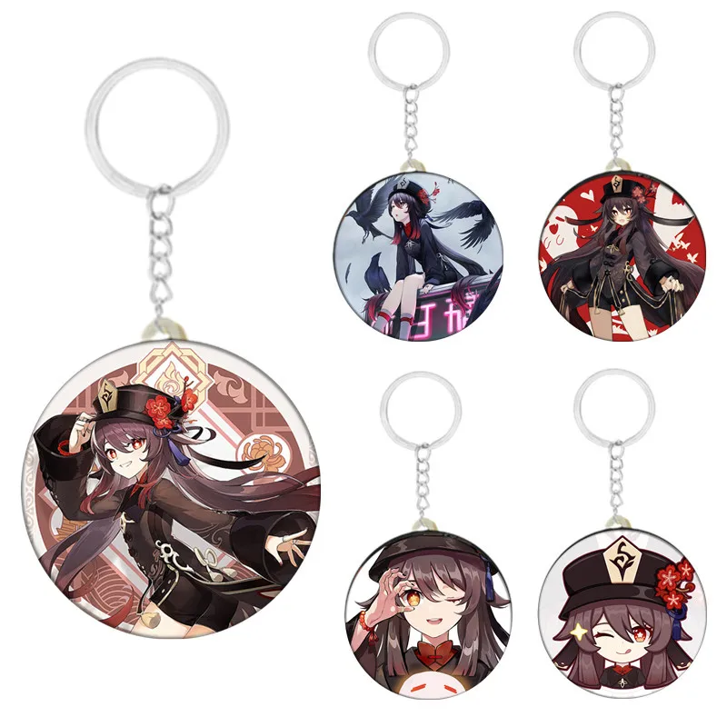 Genshin Impact Hu Tao Keychain for Women Men Accessories 58mm Cute Bag Pendant Holder Key Chain Ring Jewelry Gift
Genshin Impact Hu Tao Keychain for Women Men Accessories 58mm Cute Bag Pendant Holder Key Chain Ring Jewelry Gift