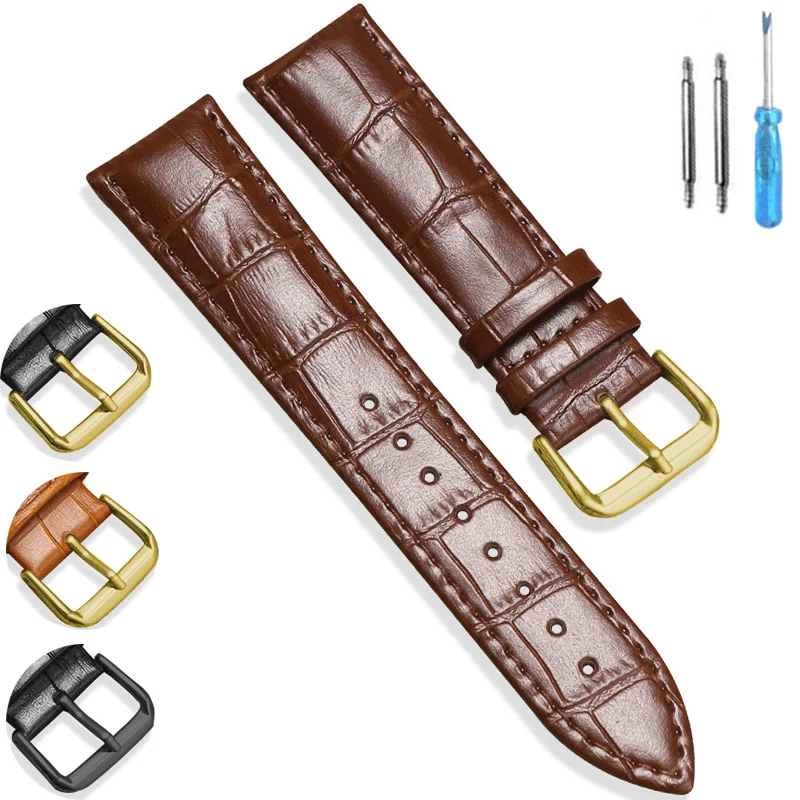 Genuine Leather Watchbands 16mm 18mm 20mm 22mm 24mm Watch Band Strap Steel Pin buckle High Quality Wrist Belt Bracelet + Tool
Genuine Leather Watchbands 16mm 18mm 20mm 22mm 24mm Watch Band Strap Steel Pin buckle High Quality Wrist Belt Bracelet + Tool