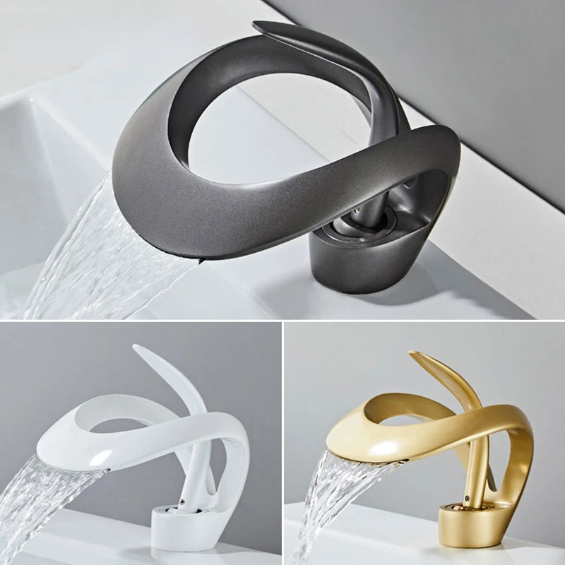 Basin Faucet Gun gray creative personality Waterfall sink Faucet Hot and Cold Bathroom cabinet Basin Faucet ASN-01
Basin Faucet Gun gray creative personality Waterfall sink Faucet Hot and Cold Bathroom cabinet Basin Faucet ASN-01