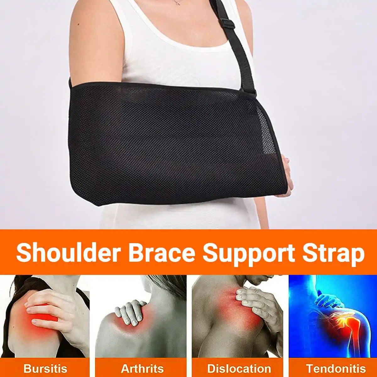 Breathable Arm Sling Adjustable Arm Support Shoulder Immobilizer for Fracture Sprain Wrist Arm Elbow Forearm Fixed Belt Strap
Breathable Arm Sling Adjustable Arm Support Shoulder Immobilizer for Fracture Sprain Wrist Arm Elbow Forearm Fixed Belt Strap