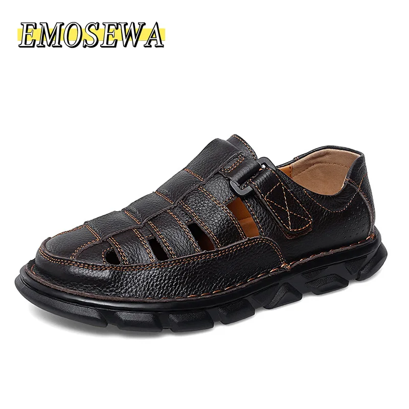 Genuine Leather Men Sandals Summer Breathable Men Beach sandalias Man Fashion slippers Comfortable Men's Outdoor Casual Sneakers
Genuine Leather Men Sandals Summer Breathable Men Beach sandalias Man Fashion slippers Comfortable Men's Outdoor Casual Sneakers