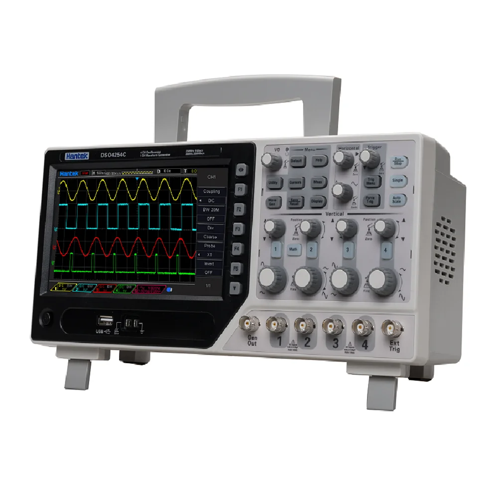 Hantek DSO4254C 250MHz Four Channel Digital Storage Oscilloscope LCD PC Portable USB Oscilloscopes
Hantek DSO4254C 250MHz Four Channel Digital Storage Oscilloscope LCD PC Portable USB Oscilloscopes
