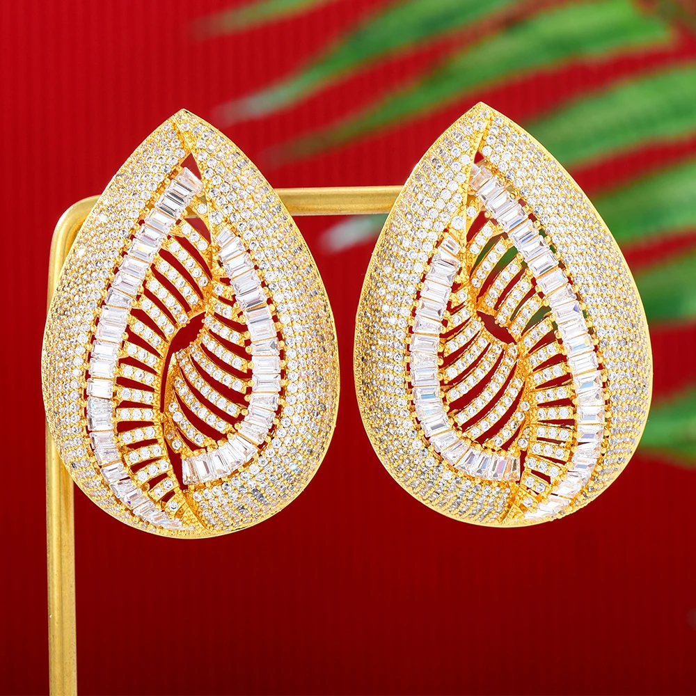 Blachette Dubai Luxury Hellow Waterdrop Earring Trend Cubic Zircon Indian Women Wedding Engagement Party Daily Jewelry Accessory
Blachette Dubai Luxury Hellow Waterdrop Earring Trend Cubic Zircon Indian Women Wedding Engagement Party Daily Jewelry Accessory
