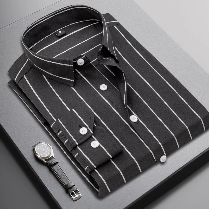 Men's Fashion Brushed Flannel Striped Button-down Shirts Single Patch Pocket Long Sleeve Standard-fit Thick Gingham Casual Shirt
Men's Fashion Brushed Flannel Striped Button-down Shirts Single Patch Pocket Long Sleeve Standard-fit Thick Gingham Casual Shirt