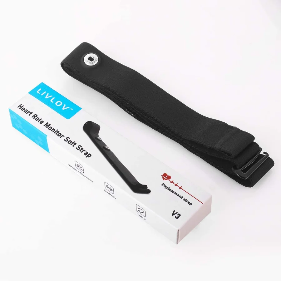 LIVLOV V3 Heart Rate Monitor Soft Chest Strap Replacement Band for Wahoo Tickr Polar H7 Garmin HRM Coospo Strava Zwift Buckle
LIVLOV V3 Heart Rate Monitor Soft Chest Strap Replacement Band for Wahoo Tickr Polar H7 Garmin HRM Coospo Strava Zwift Buckle