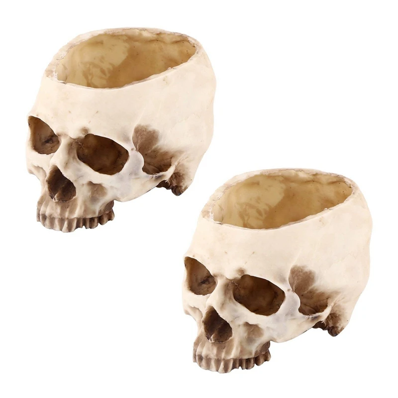 2X Artificial Resin Skull Head Flower Pot Plant Bowl Container Garden Planter Replica Skeleton Model
2X Artificial Resin Skull Head Flower Pot Plant Bowl Container Garden Planter Replica Skeleton Model