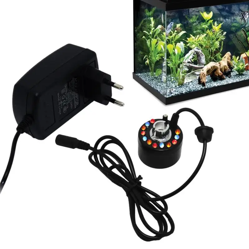 Mist Maker Fogger Water Fountain Pond Fog Fountain Halloween Mister Fogger With LED Changing Light Atomizer Home Air Humidifier 
Mist Maker Fogger Water Fountain Pond Fog Fountain Halloween Mister Fogger With LED Changing Light Atomizer Home Air Humidifier