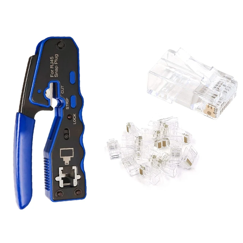 Ethernet RJ45 проходной обжимной инструмент комплект с CAT6 RJ45 проходной Ethernet 50U модульный разъем 25 шт.
Ethernet RJ45 проходной обжимной инструмент комплект с CAT6 RJ45 проходной Ethernet 50U модульный разъем 25 шт.