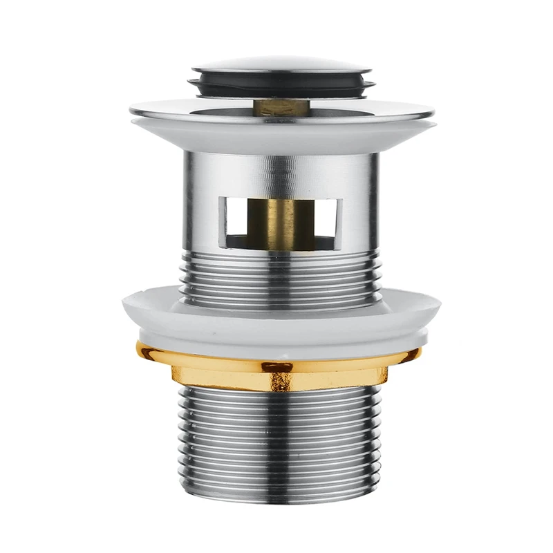 Basin Sink Waste Popup, Click Clack Sprung Plug With Overflow For Bathroom Sink, Sprung Basin Waste Slotted
Basin Sink Waste Popup, Click Clack Sprung Plug With Overflow For Bathroom Sink, Sprung Basin Waste Slotted