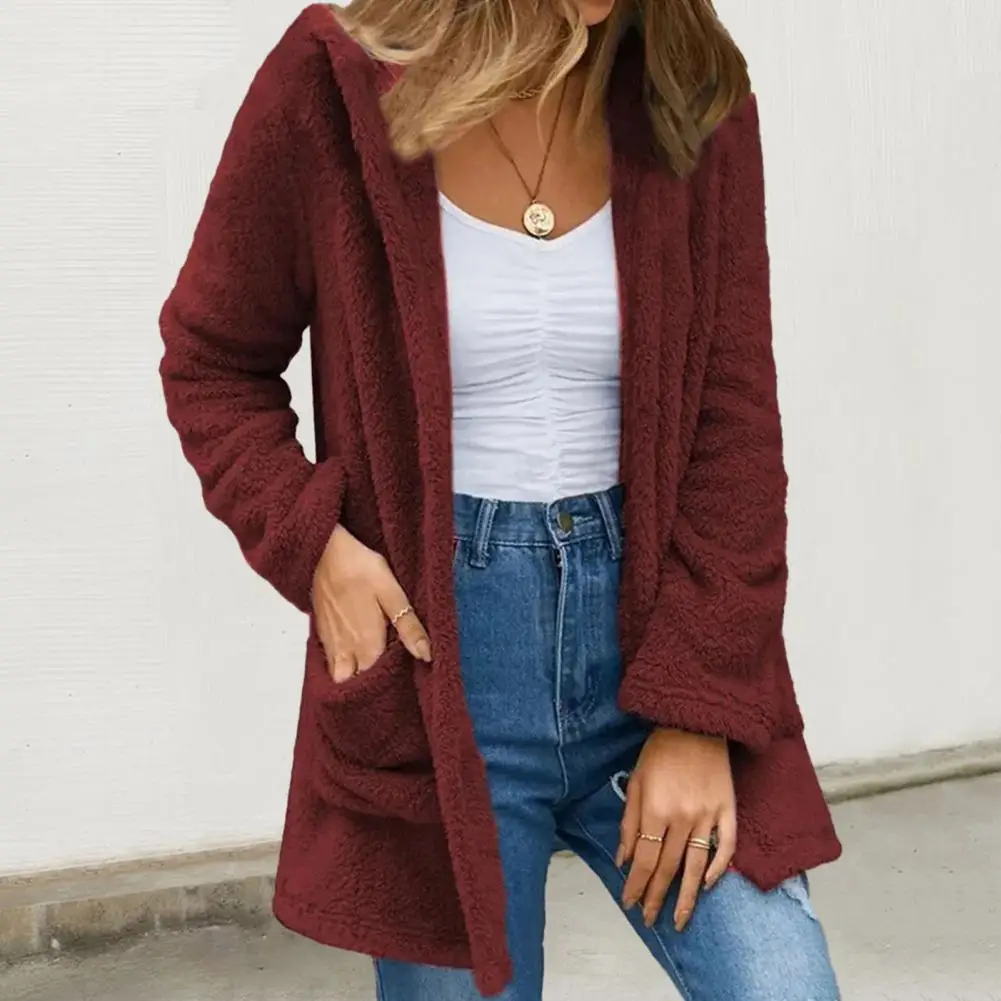 Women Thick Coat Cozy Stylish Women's Winter Coat with Soft Plush Long Sleeves Convenient Pockets for Cold Weather Solid Color
Women Thick Coat Cozy Stylish Women's Winter Coat with Soft Plush Long Sleeves Convenient Pockets for Cold Weather Solid Color