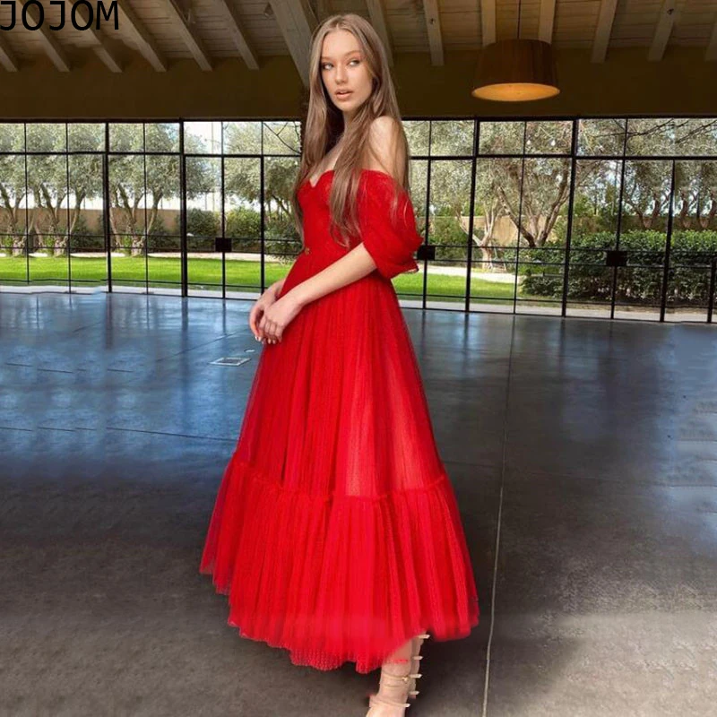 Dress 2022 Women Sexy Red Off the Shoulder Evening Dresses Ankle Length A Line Elegant Lady Formal Party Gowns
Dress 2022 Women Sexy Red Off the Shoulder Evening Dresses Ankle Length A Line Elegant Lady Formal Party Gowns