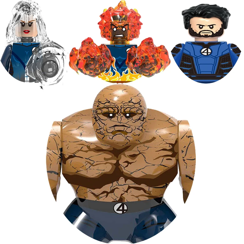 Fantastic Four Thing Human Torch MR.fantastic Invisible Woman Model Figure Blocks Construction Building Brick Toys For Children
Fantastic Four Thing Human Torch MR.fantastic Invisible Woman Model Figure Blocks Construction Building Brick Toys For Children