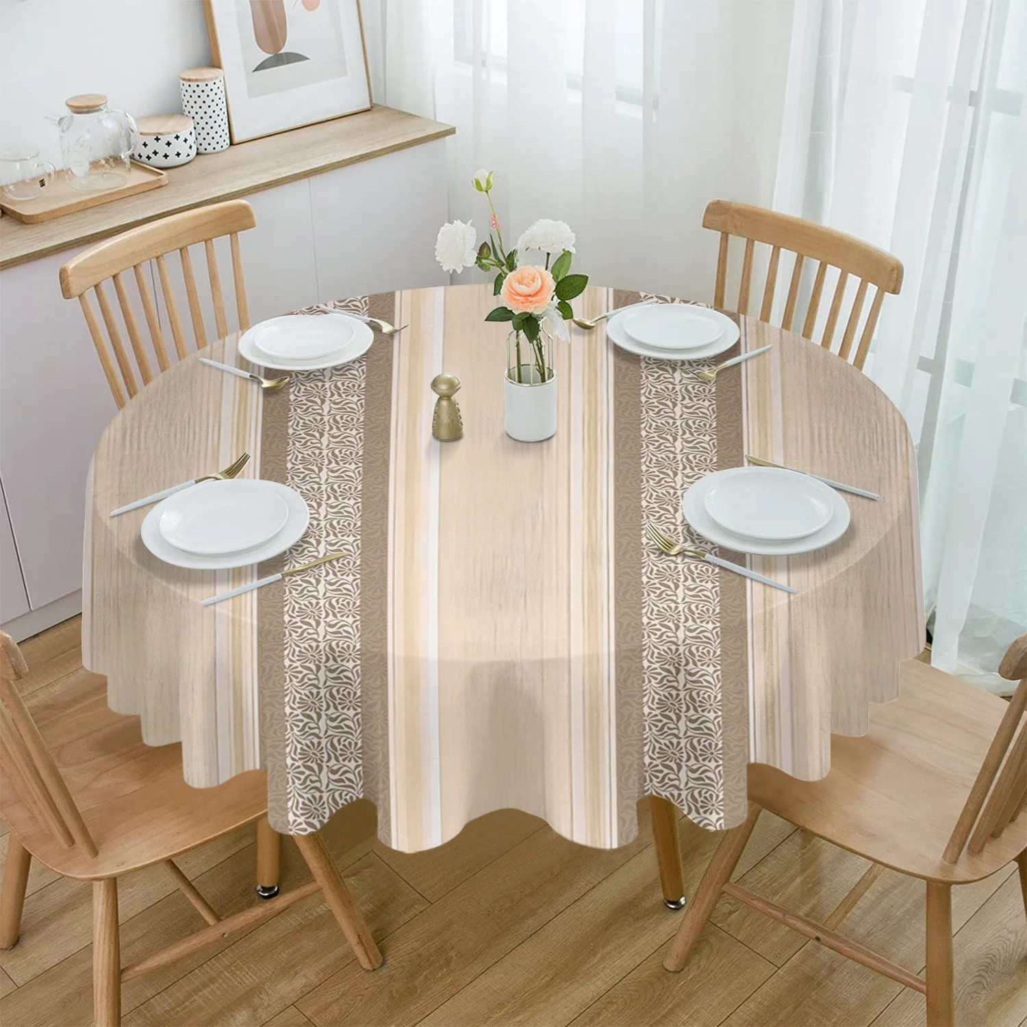 Linear Diamond Geometric Ethnic Flowers Waterproof Tablecloth Wedding Home Kitchen Dining Room Table Decor Round Table Cover
Linear Diamond Geometric Ethnic Flowers Waterproof Tablecloth Wedding Home Kitchen Dining Room Table Decor Round Table Cover