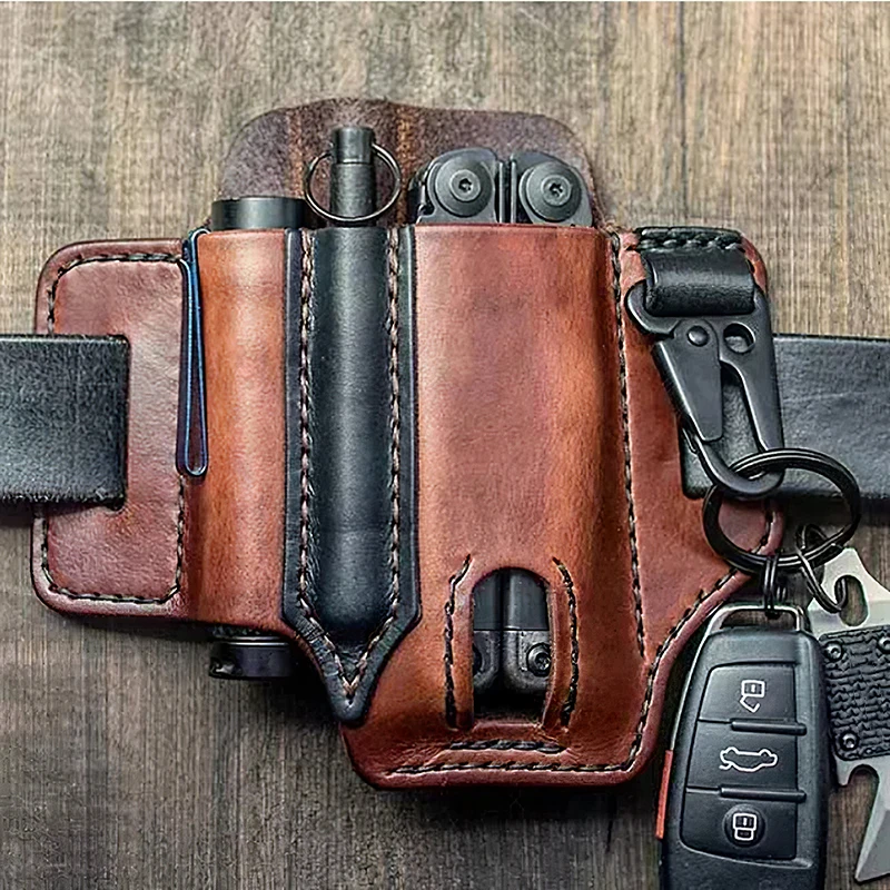 2021 Men Multitool Leather Sheath Organizer Belt Waist Bag Outdoor Storage Tool Flashlight Knife Pocket For Woman Female
2021 Men Multitool Leather Sheath Organizer Belt Waist Bag Outdoor Storage Tool Flashlight Knife Pocket For Woman Female