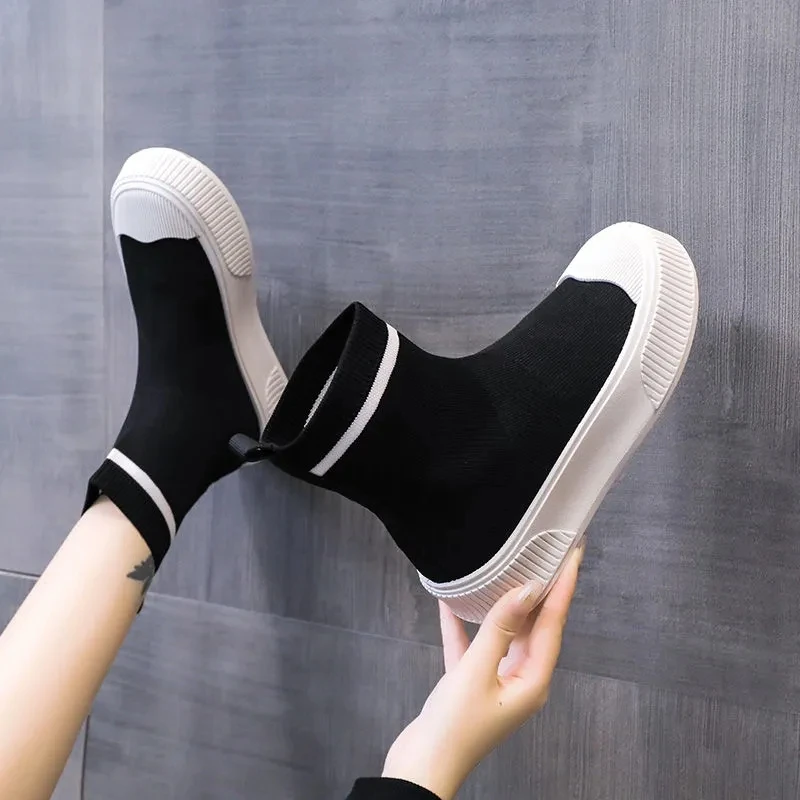 2022 New Women's Fashion Autumn elastic Fly-knit Socks Shoes Breathable Comfortable Bottom Heightening Black Socks Boots
2022 New Women's Fashion Autumn elastic Fly-knit Socks Shoes Breathable Comfortable Bottom Heightening Black Socks Boots