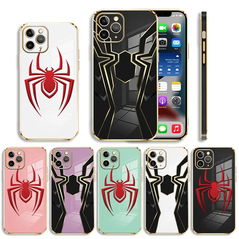 Marvel Spider-Man Logo Gold Luxury Soft Plating Phone Case For iPhone 14 13 12 11 Pro Max Mini X XR XS Max 7 8 6 6s Plus SE
Marvel Spider-Man Logo Gold Luxury Soft Plating Phone Case For iPhone 14 13 12 11 Pro Max Mini X XR XS Max 7 8 6 6s Plus SE