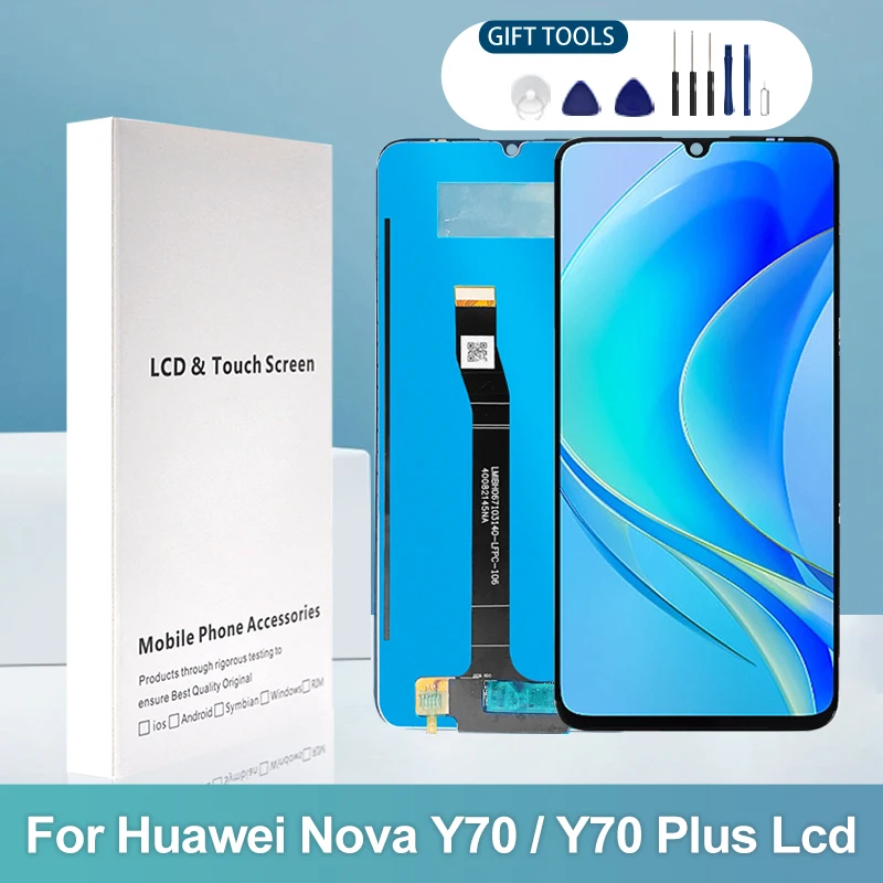 1 шт., 6,75 дюймовый экран для Huawei Nova Y70, ЖК-дисплей с сенсорным дигитайзером Y70 Plus, дисплей MGA-LX9N LX9 в сборе, бесплатная доставка с инструментами
1 шт., 6,75 дюймовый экран для Huawei Nova Y70, ЖК-дисплей с сенсорным дигитайзером Y70 Plus, дисплей MGA-LX9N LX9 в сборе, бесплатная доставка с инструментами