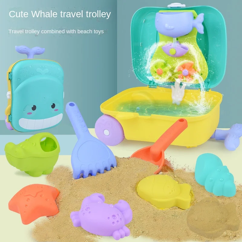 New Children's Summer Beach Toy Set Whale Luggage Trolley Case Summer Sand Shovel Outdoor Water Toys Beach Sand Toys
New Children's Summer Beach Toy Set Whale Luggage Trolley Case Summer Sand Shovel Outdoor Water Toys Beach Sand Toys