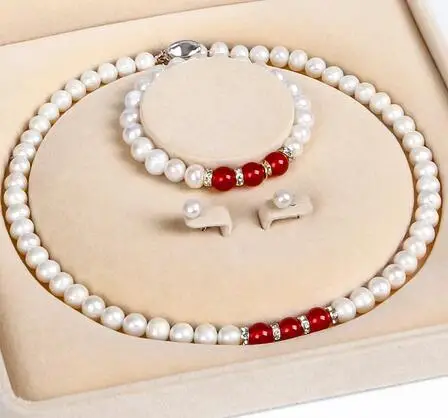 REAL NOBLEST AAA+ natural 9-10mm AKOYA WHITE NATURAL pearl red jade necklace Bracelet
REAL NOBLEST AAA+ natural 9-10mm AKOYA WHITE NATURAL pearl red jade necklace Bracelet