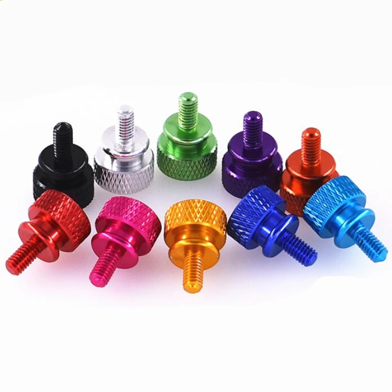 5/10pcs 6#-32/ M3 M4 Aluminum step thumb screw Computer case Screw Knurled Hand Screws anodized 11 colors
5/10pcs 6#-32/ M3 M4 Aluminum step thumb screw Computer case Screw Knurled Hand Screws anodized 11 colors