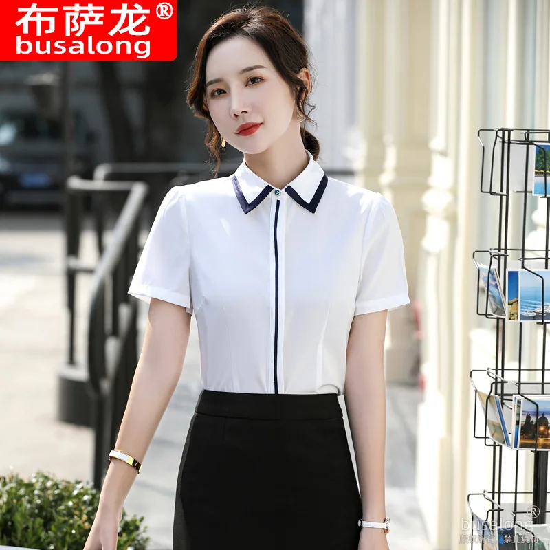 Summer Short Sleeve Shirt Women's OL Business Suit Slim-Fitting Iron-Free Work Clothes Business Formal Wear Temperament Commute
Summer Short Sleeve Shirt Women's OL Business Suit Slim-Fitting Iron-Free Work Clothes Business Formal Wear Temperament Commute