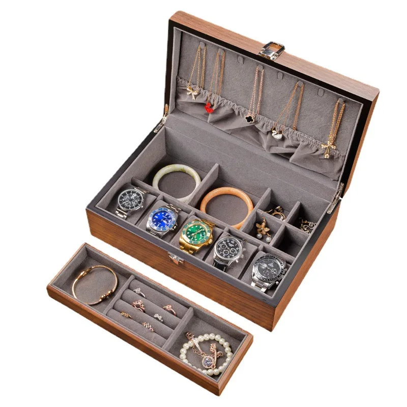 Walnut Multifunctional Storage Box Jewelry Box Watch Box Ring Bracelet Pendant Necklace Collection Box Wood Display Box
Walnut Multifunctional Storage Box Jewelry Box Watch Box Ring Bracelet Pendant Necklace Collection Box Wood Display Box