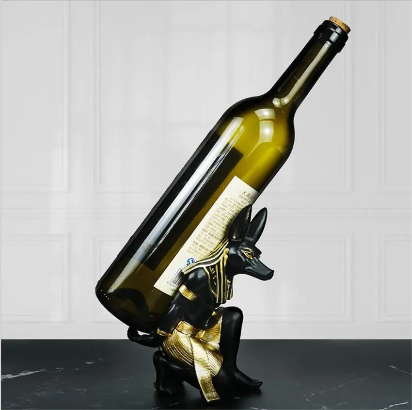 Creative Resin Anubis God Wine Rack Figurines Modern Egypt Dog Miniatures Statues Animal Interior Home Desk Decor Sculpture
Creative Resin Anubis God Wine Rack Figurines Modern Egypt Dog Miniatures Statues Animal Interior Home Desk Decor Sculpture