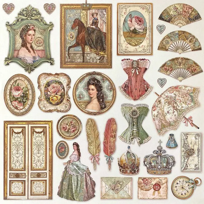 Children's retro stickers hand account handmade material European court classical decorative stickers
Children's retro stickers hand account handmade material European court classical decorative stickers