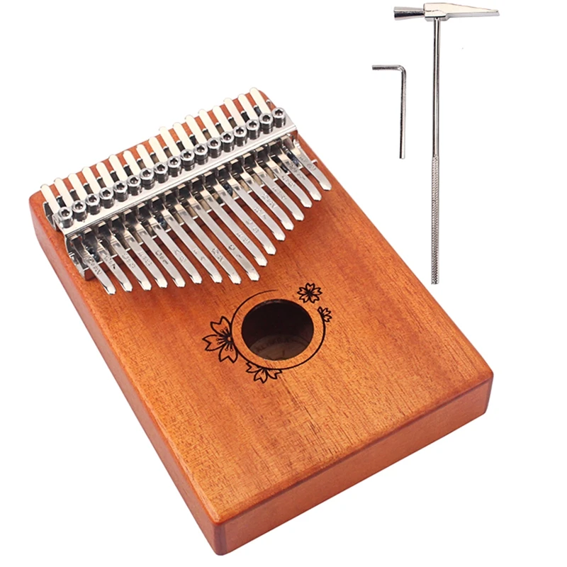 

17 Keys Kalimba Solid Mahogany Thumb Piano Kalimba Professional Finger Piano With Tuner Hammer Songbook