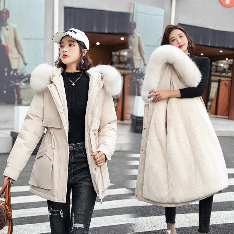Winter Warm Winter Coat for Women's Medium and Long Style To Overcome 2022 New Big Hair Collar Hooded Down Cotton Jacket
Winter Warm Winter Coat for Women's Medium and Long Style To Overcome 2022 New Big Hair Collar Hooded Down Cotton Jacket