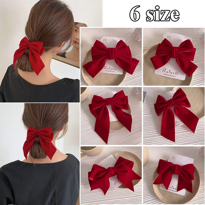 Spring Large Velvet Bowknot Hairpin Woman Girl Ribbon Ponytail Clip Hair Accessories Big Bow Hair Clip Barrettes Female Headwear
Spring Large Velvet Bowknot Hairpin Woman Girl Ribbon Ponytail Clip Hair Accessories Big Bow Hair Clip Barrettes Female Headwear