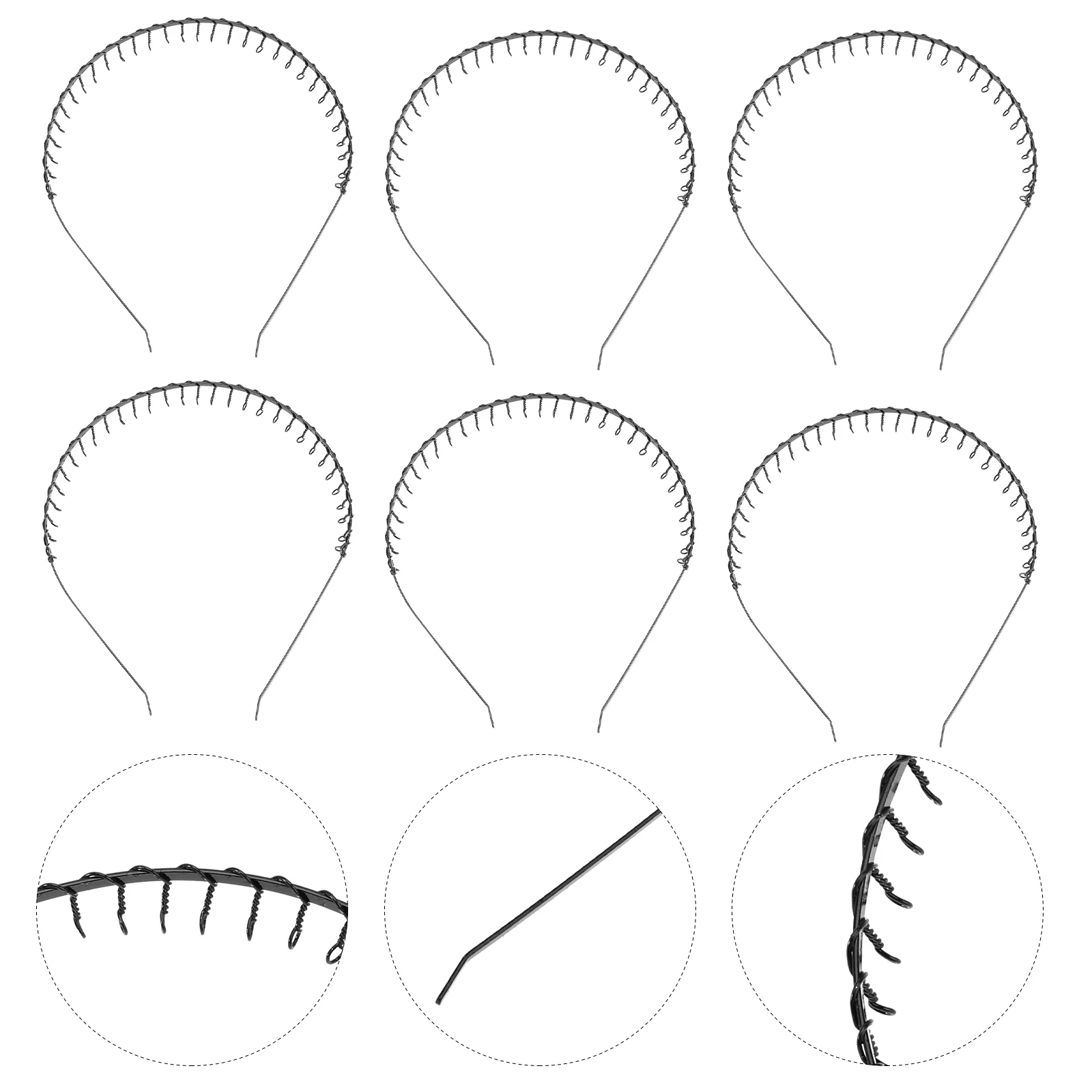 6pcs Unisex Black Wave Metal Teeth Comb Hair Girl Men's Headband Hairband Hair Accessory
6pcs Unisex Black Wave Metal Teeth Comb Hair Girl Men's Headband Hairband Hair Accessory