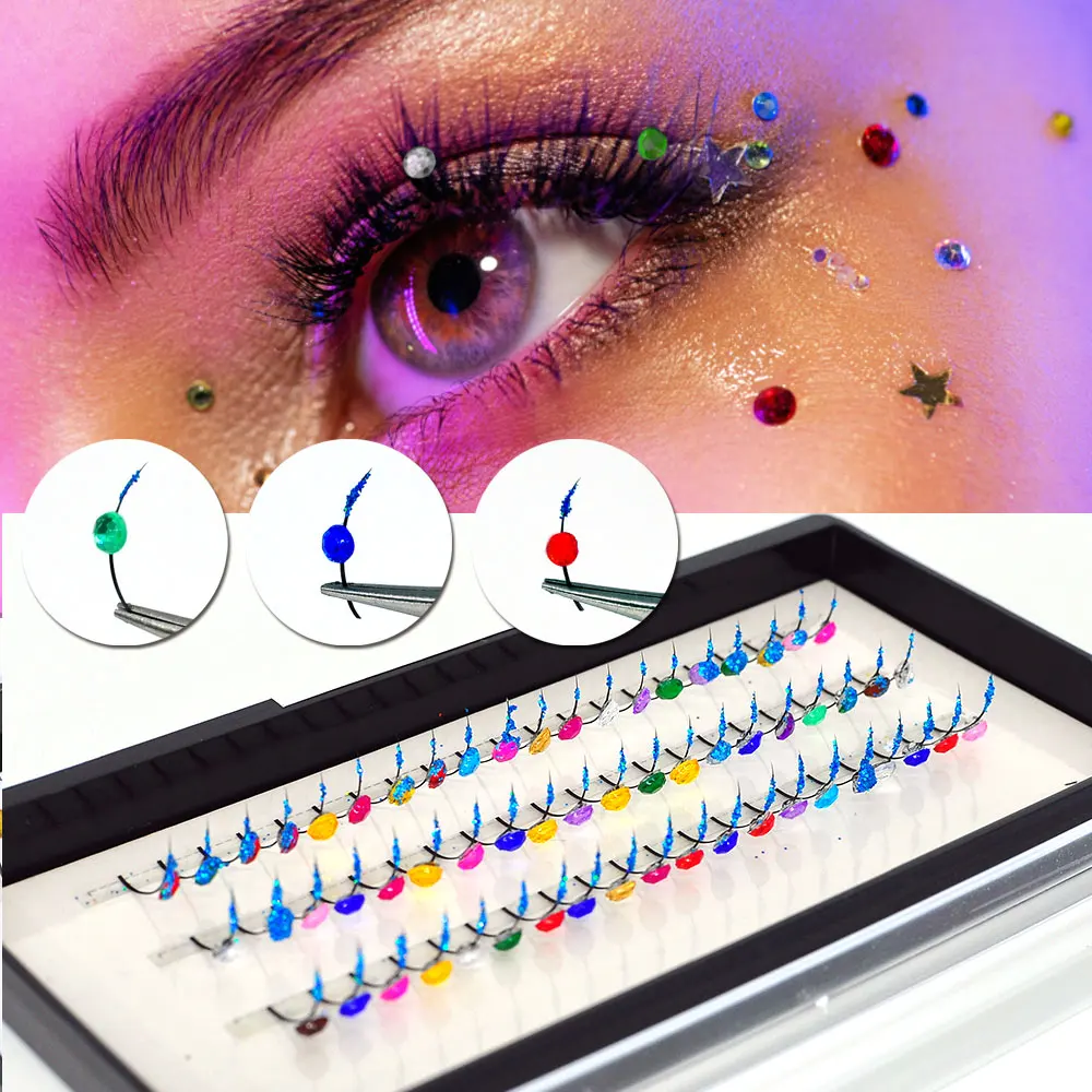 Mixed Color Glitter Diamond Eyelashes Extensions Shiny Fancy Rhinestones Individual Lashes For Beauty Party Makeup Fairy Lashes
Mixed Color Glitter Diamond Eyelashes Extensions Shiny Fancy Rhinestones Individual Lashes For Beauty Party Makeup Fairy Lashes