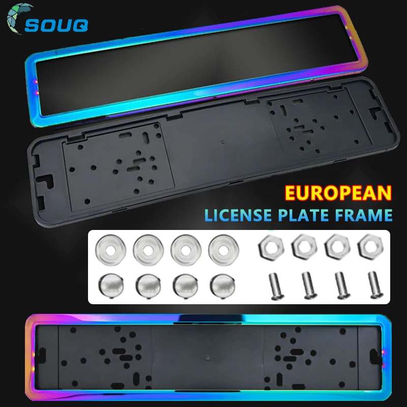 1pcs Car License Plate Holder Free Accessories Stainless Steel Gradient License Plate Holder For EU Car Decorative Accessories
1pcs Car License Plate Holder Free Accessories Stainless Steel Gradient License Plate Holder For EU Car Decorative Accessories