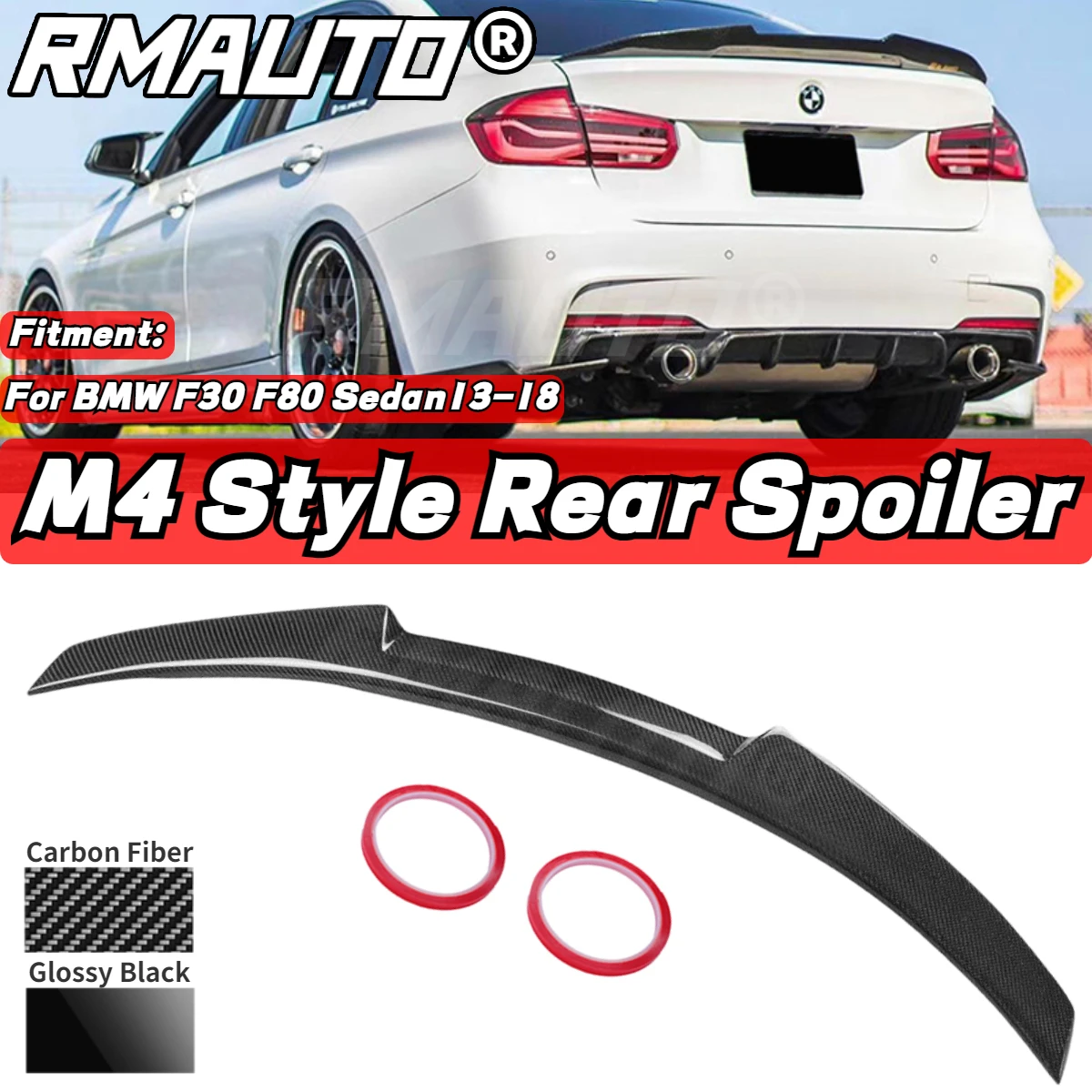 RMAUTO, стильный задний спойлер из углеродного волокна для BMW F30 3 Серии F80 M3 2013-2018, комплект для тюнинга кузова автомобиля
RMAUTO, стильный задний спойлер из углеродного волокна для BMW F30 3 Серии F80 M3 2013-2018, комплект для тюнинга кузова автомобиля