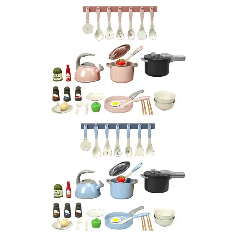 Kids Kitchen Accessories Pretend Toys 32 Pcs Kitchen Cookware with Pan-Pot Kettle Spoon Chopstick Plate Egg Cruet Green Pepper
Kids Kitchen Accessories Pretend Toys 32 Pcs Kitchen Cookware with Pan-Pot Kettle Spoon Chopstick Plate Egg Cruet Green Pepper